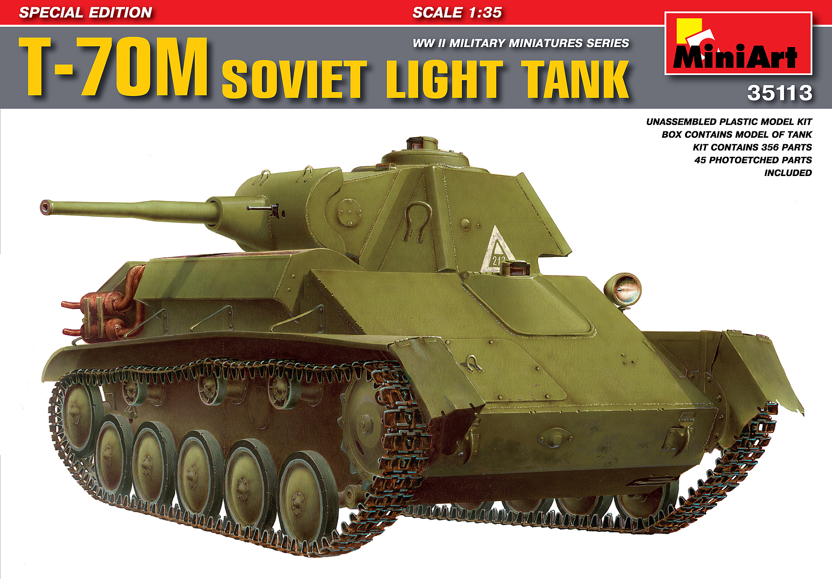 Сборная модель 35113 MiniArt Советский танк Т-70M (special edition)  