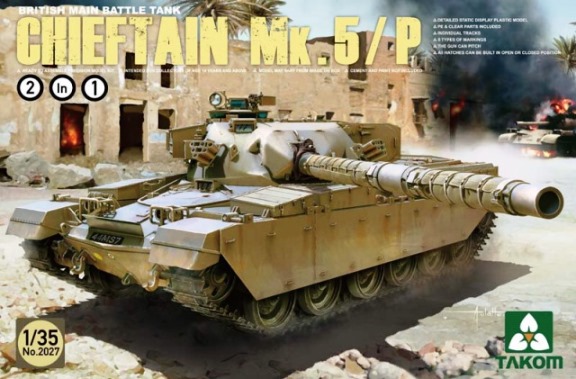 Сборная модель 2027 Takom Британский танк Chieftain Mk.5 (2 в 1 )