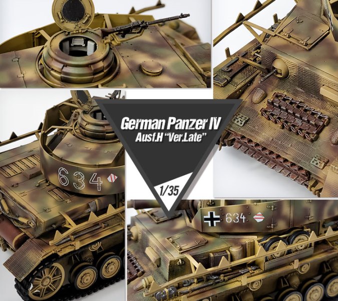 13528 Academy Танк Panzer IV Ausf. H (late) 1/35