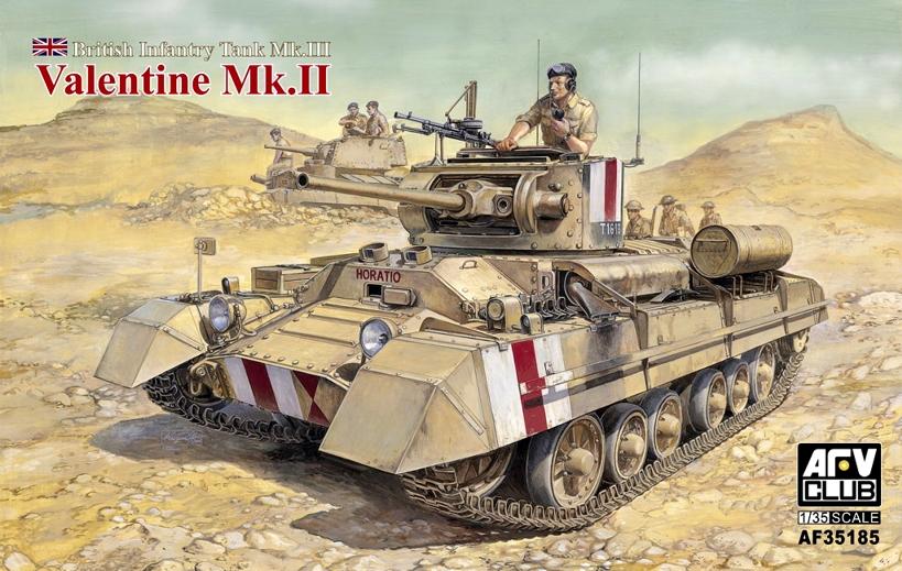 Сборная модель 35185 AFV Club Британский танк Valentine Mk. II  