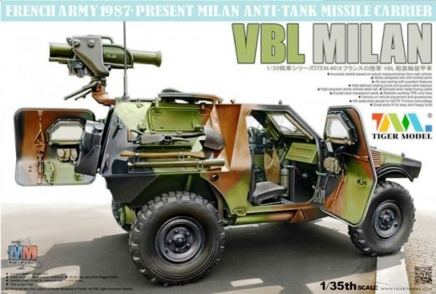 Сборная модель 4618 Tiger Model Французский бронеавтомобиль VBL Milan Anti-Tank Missile Launcher 