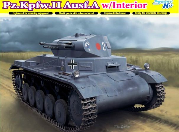 Сборная модель 6687 Dragon Танк Pz.Kpfw.II Ausf.A  (с интерьером) 