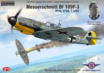 0008 Kovozavody Prostejov Самолёт Messerschmitt Bf 109F-3 1/72
