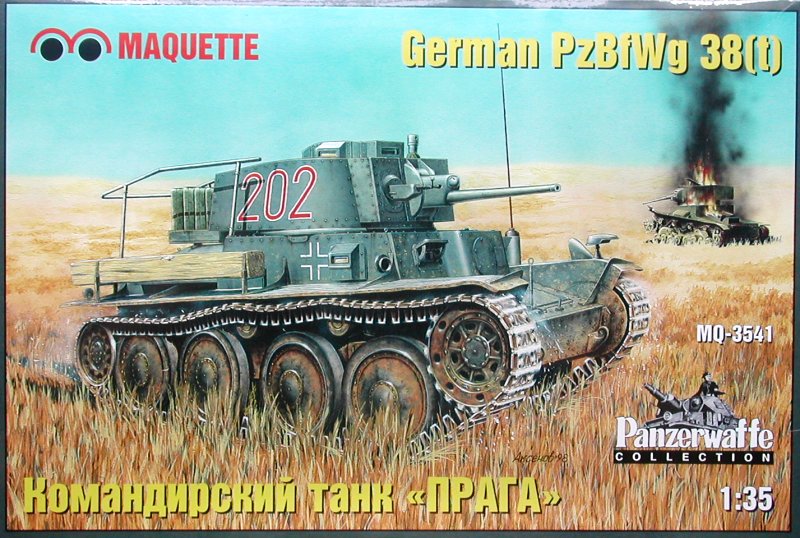 Сборная модель 3541 MSD-Maquette Немецкий танк PzBfwg 38t "Прага" командирский  