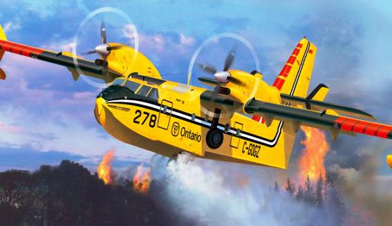 Сборная модель 04998 Revell Противопожарный самолет-амфибия Canadair BOMBADIER CL-415   