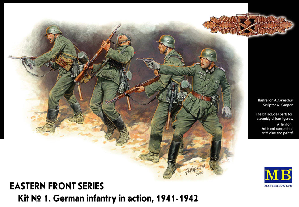 3522 Master Box Немецкая пехота в бою Масштаб 1/35