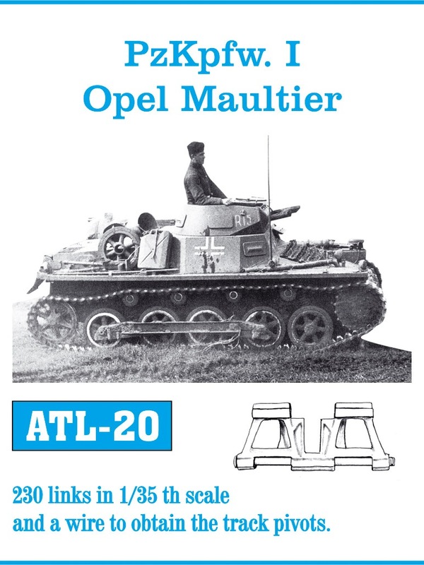 ATL-20 FRIULMODEL Металлические траки к Германскому танку PzKpfw.I и автомобилю Opel Maultier Масшта