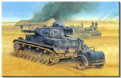 Сборная модель 6402 Dragon Танк Pz.Kpfw.IV Ausf.E TAUCHPANZER w/Betriebsstoffanhänger 