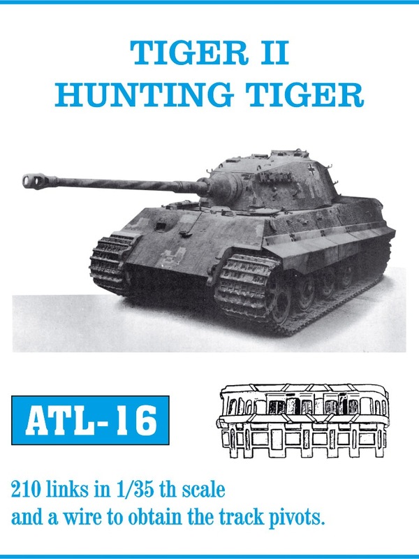 ATL-16 FRIULMODEL Металлические траки к Германским танкам TIGER II / HUNTING TIGER Масштаб 1/35