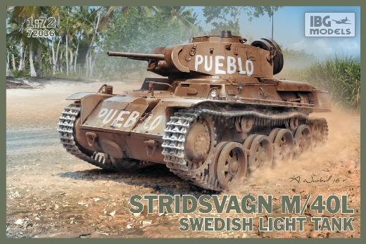 Сборная модель 72036 IBG-models Шведский легкий танк Stridsvagn M/40 L 
