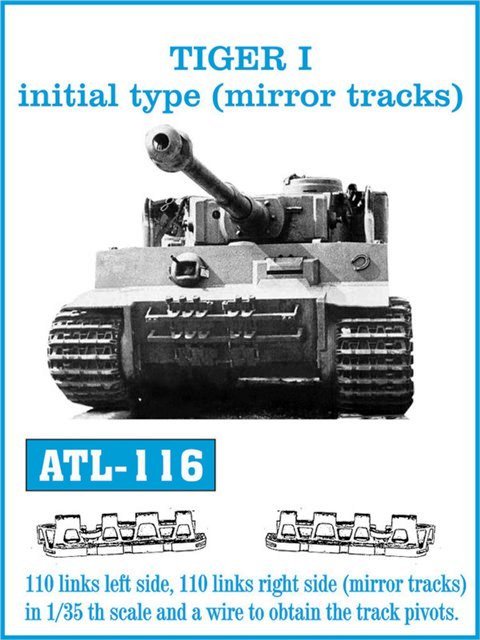 ATL-116 FRIULMODEL Металлические траки к танку Тигр I (первая версия) Масштаб 1/35