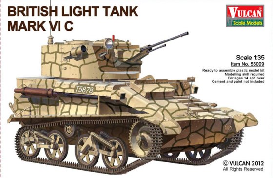 Сборная модель 56009 VULCAN  Британский легкий танк MK.VI C