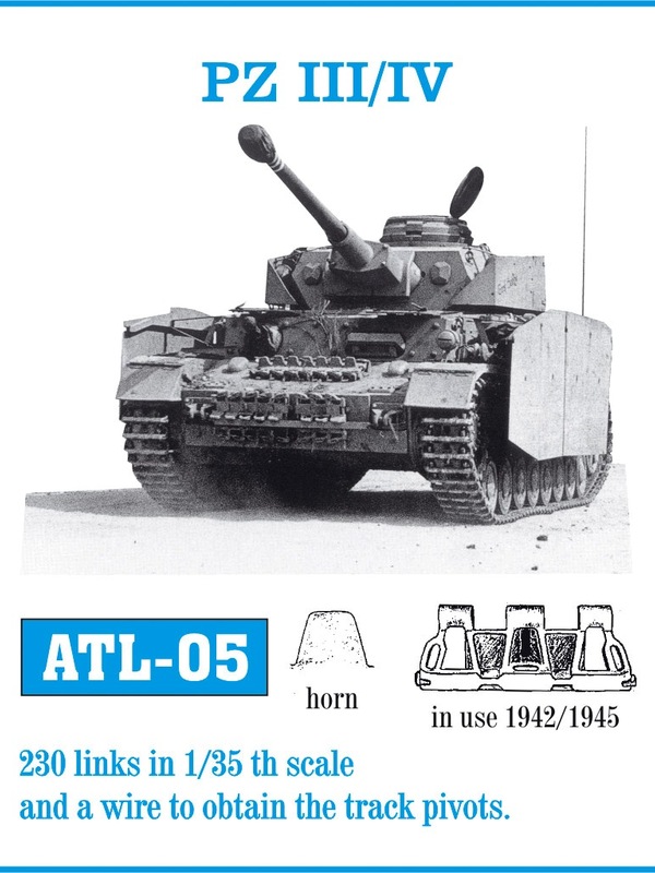 ATL-05 FRIULMODEL Металлические траки к Германским танкам PZ III/IV (1942-1945год) Масштаб 1/35