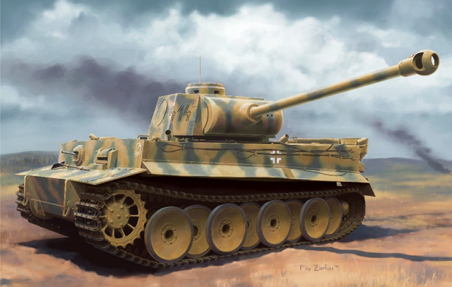 Сборная модель 6683 Dragon Танк TIGER I Ausf.H2 7.5cm KwK 42 