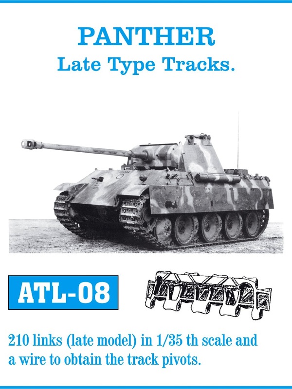ATL-08 FRIULMODEL Металлические траки к Германскому танку PANTHER Late Type Tracks Масштаб 1/35