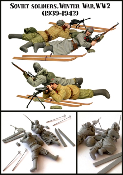 EM35044 Evolution Miniatures Советские солдаты (1939-42гг, 2 фигуры) Масштаб 1/35