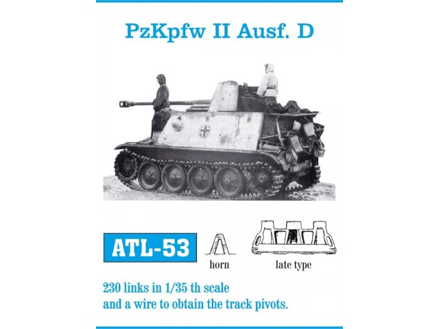 ATL-53 FRIULMODEL Металлические траки к САУ PzKpfw II Ausf. D Масштаб 1/35