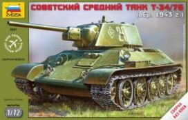 Сборная модель 5001 Звезда Танк Т-34/76 образца 1943г (собирается без клея)
