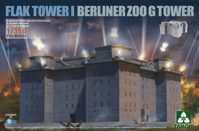 6004 Takom FLAK Tower I Berliner ZOO G Tower 1/350