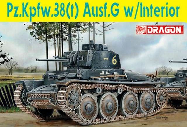 Сборная модель 6290 Dragon Pz.Kpfw. 38(t) Ausf. G (w/interior)