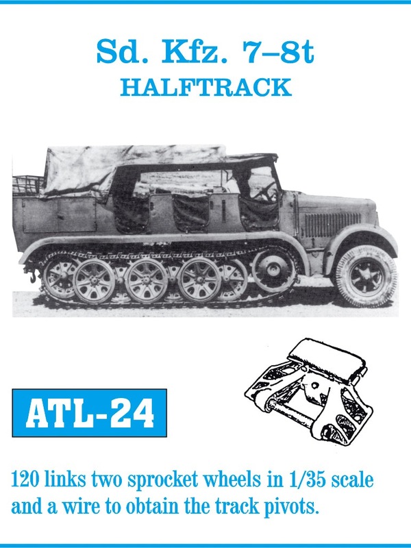 ATL-24 FRIULMODEL Металлические траки к Германскому тягачу Sd. Kfz. 7-8t HALFTRACK Масштаб 1/35