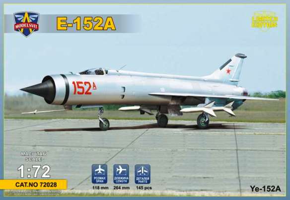 Сборная модель 72028 ModelSvit Самолёт E-152A
