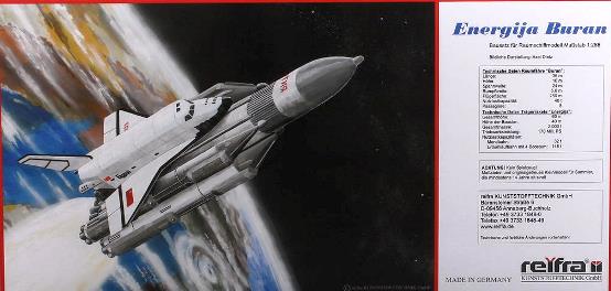 042 Reifra (VEB PLASTICART) Ракета-носитель "Энергия" с космическим кораблем "Буран" Масштаб 1/288