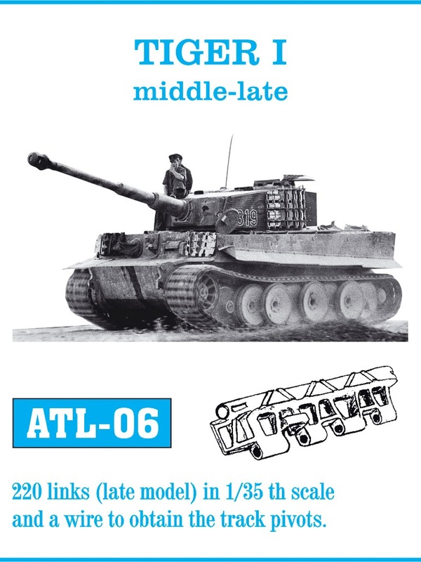 ATL-06 FRIULMODEL Металлические траки к Германскому танку TIGER I middle-late Масштаб 1/35