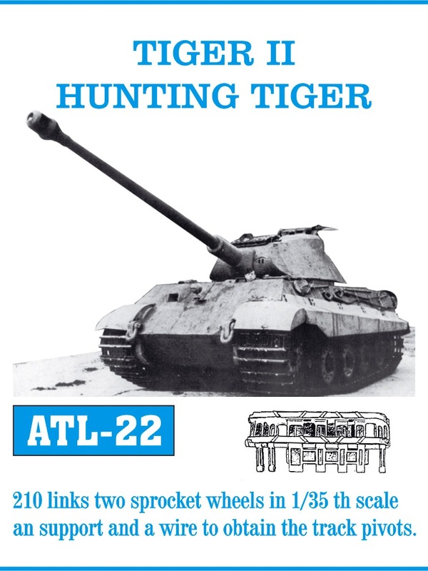 ATL-22 FRIULMODEL Металлические траки к Германским танкам TIGER II / HUNTING TIGER Масштаб 1/35