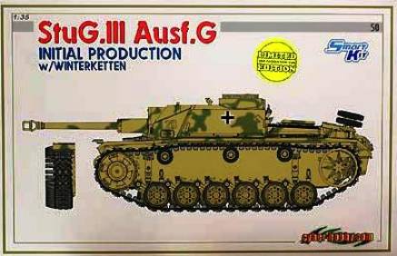 Сборная модель 6598 Dragon (Cyber-Hobby) Немецкий танк  StuG.III Ausf.G (первая версия, зимние траки) 