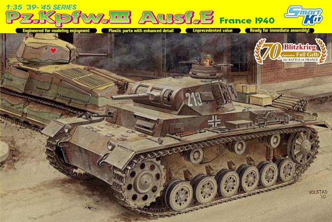 Сборная модель 6631 Dragon Танк Pz.Kpfw.III ausf.E (Франция, 1940 год)