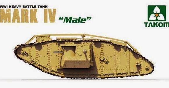 Сборная модель 2008 Takom Танк Male MK. IV (Самец)  