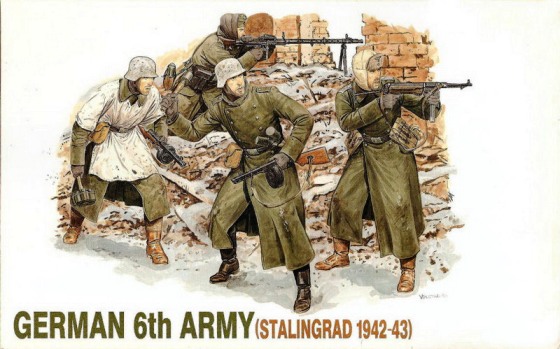 6017 Dragon Немецкие солдаты 6я армия под Сталинградом (4 фигуры, 1942-43год) Масштаб 1/35
