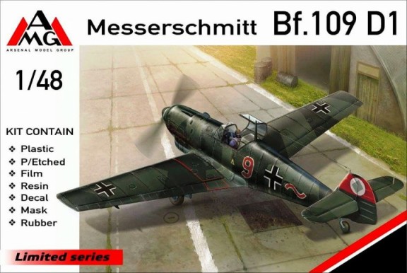 Сборная модель 48719 AMG Самолет Messerschmitt Bf.109 D1 