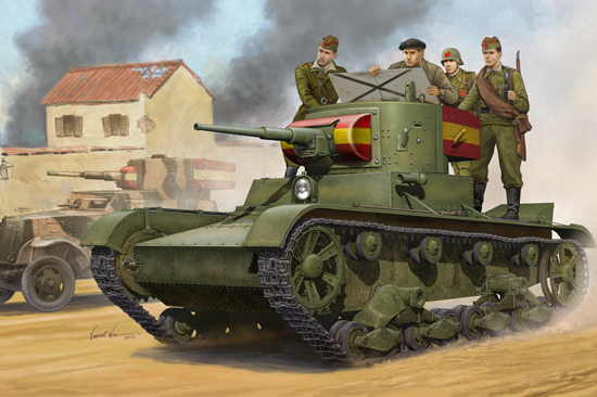 Сборная модель 82496 Hobby Boss Советский танк Т-26 (модификация 1935 года) 