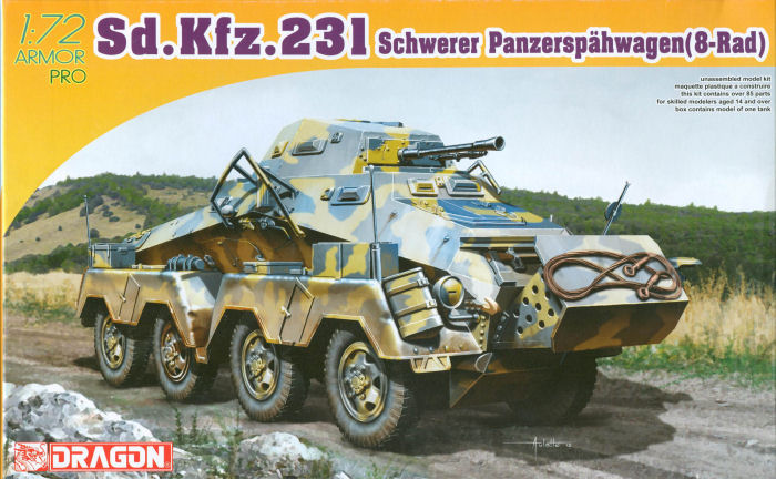 Сборная модель 7483 Dragon Немецкий БТР Sd.Kfz.231 Schwerer Panzerspahwagen (8-Rad) 