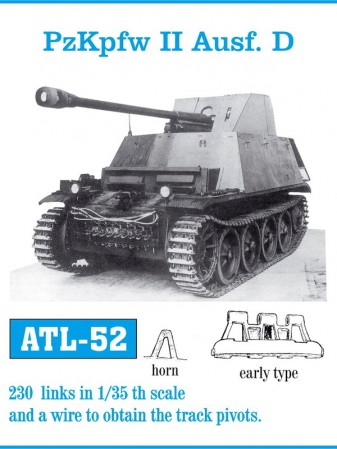 ATL-52 FRIULMODEL Металлические траки к САУ PzKpfw II Ausf. D Масштаб 1/35