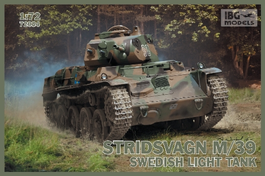 Сборная модель 72034 IBG-models Шведский легкий танк Stridsvagn M/39 