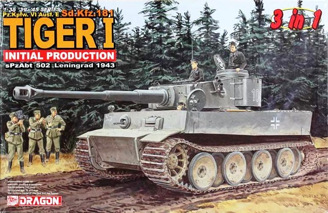 Сборная модель 6252 Dragon Танк Pz.Kpfw. VI Ausf. E Sd.Kfz.181 Tiger I (первая версия, 1942 год) 