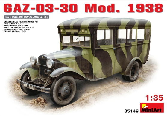 Сборная модель  35149 MiniArt Автобус ГАЗ-03-30 (Модификация 1938 года) 