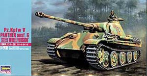 Сборная модель H31137 Hasegawa Немецкий танк Pz.Kpfw V PANTHER ausf. G "STEEL WHEEL VERSION" 