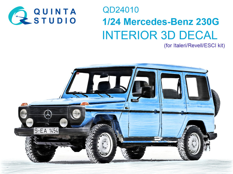 QD24010 Quinta 3D Декаль интерьера кабины Mercedes-Benz 230G (Italeri-Revell-ESCI) 1/24