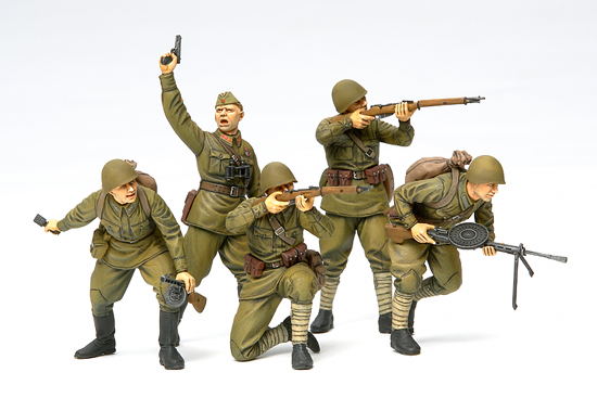 35311 Tamiya Советские пехотинцы (1941-1942г.), 5 фигур Масштаб 1/35