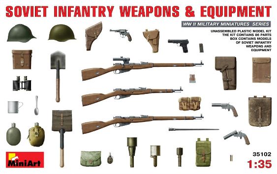 35102 MiniArt Советское пехотное оружие и амуниция 1/35