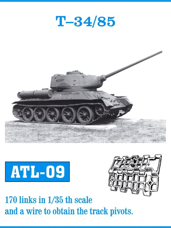ATL-09 FRIULMODEL Металлические траки к Советскому танку T-34/85 Масштаб 1/35