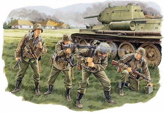 6159 Dragon германские панцергренадеры (дивизия СС "ЛАГ", Курск 1943 год) Масштаб 1/35