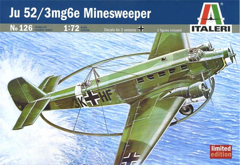  Сборная модель 126 Italeri Немецкий самолет Ju-52/3 Minesweeper  