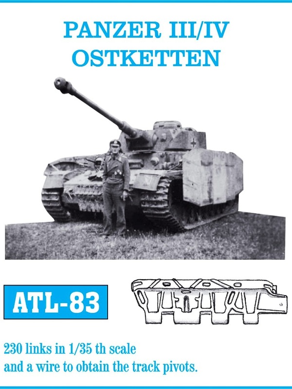 ATL-83 FRIULMODEL Металлические траки к Германскому танку PANZER III/IV OSTKETTEN Масштаб 1/35