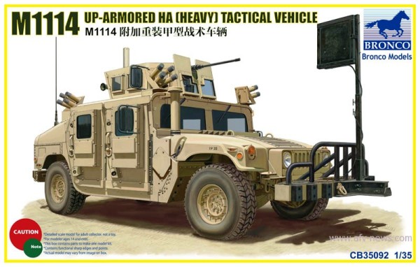 Сборная модель 35092 Bronco Models M1114 Up-Armoured HA(heavy)Tactical Vehicle 
