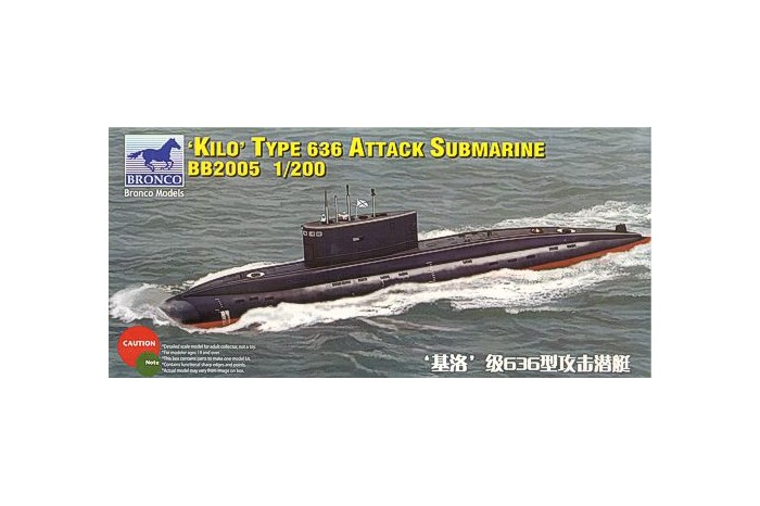 BB2005 Bronco Models Russian Kilo Class Type 636 Attack Submarine 1/200